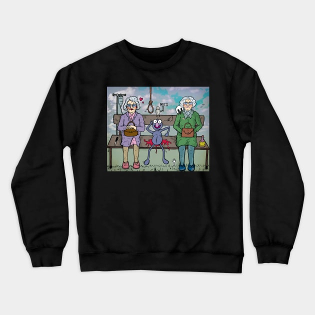 Two sweet grandmothers Crewneck Sweatshirt by matan kohn